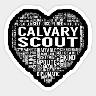 Calvary Scout Heart Sticker